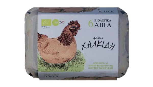 Βιολογικά Αυγά Θεσσαλονίκης 6άδα (Ελευθέρας Βοσκής)